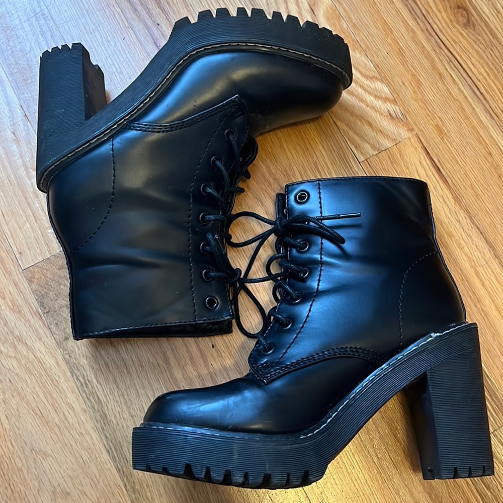 Heeled Combat Boots